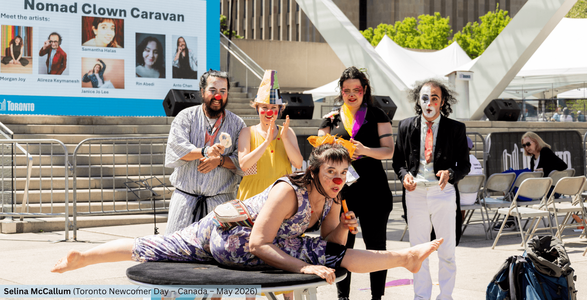 Nomad Clown Caravan | NCC | Alireza Keymanesh | Toronto | Nathan Phillips Square | Toronto Newcomer Day