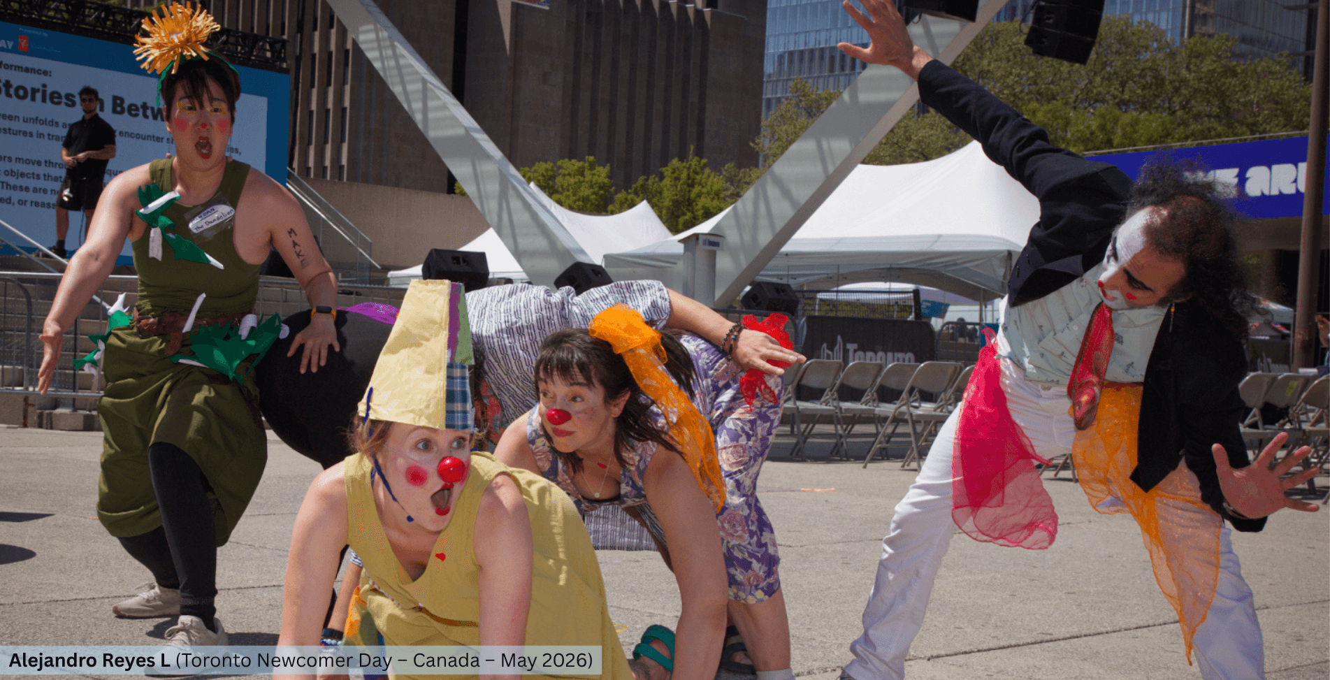Nomad Clown Caravan | NCC | Alireza Keymanesh | Toronto | Nathan Phillips Square | Toronto Newcomer Day