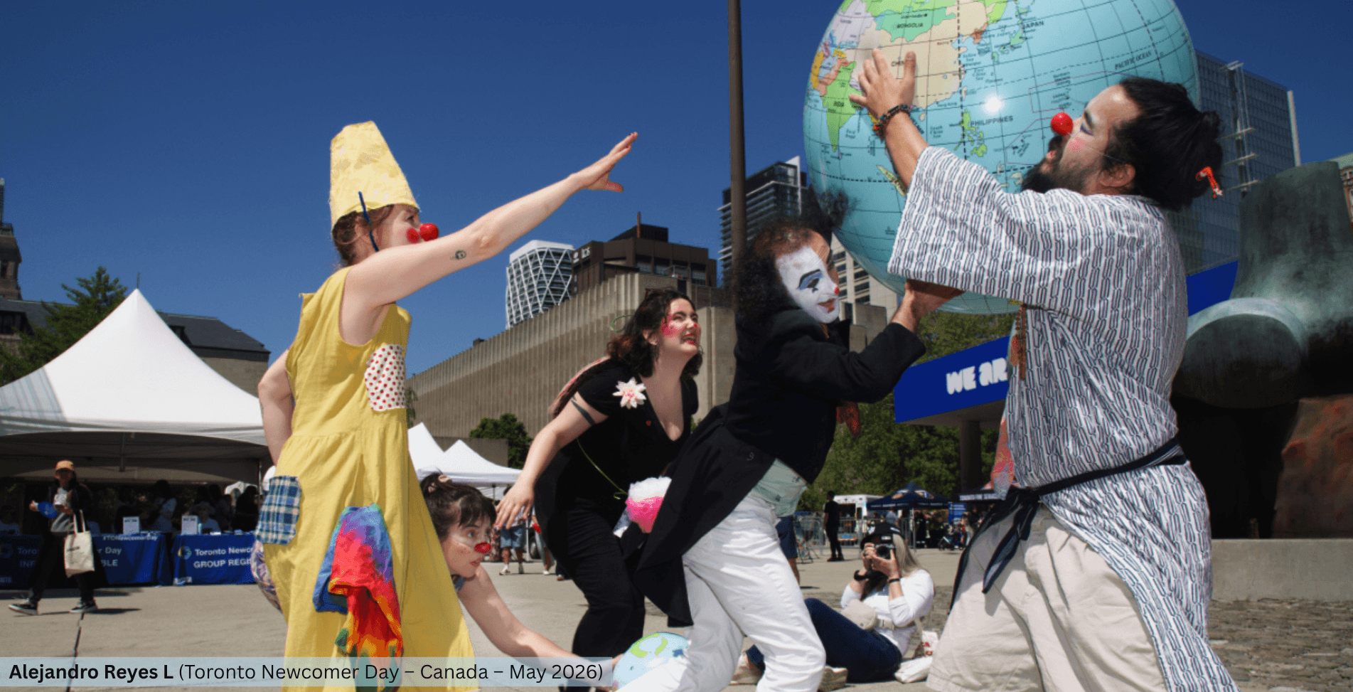 Nomad Clown Caravan | NCC | Alireza Keymanesh | Toronto | Nathan Phillips Square | Toronto Newcomer Day