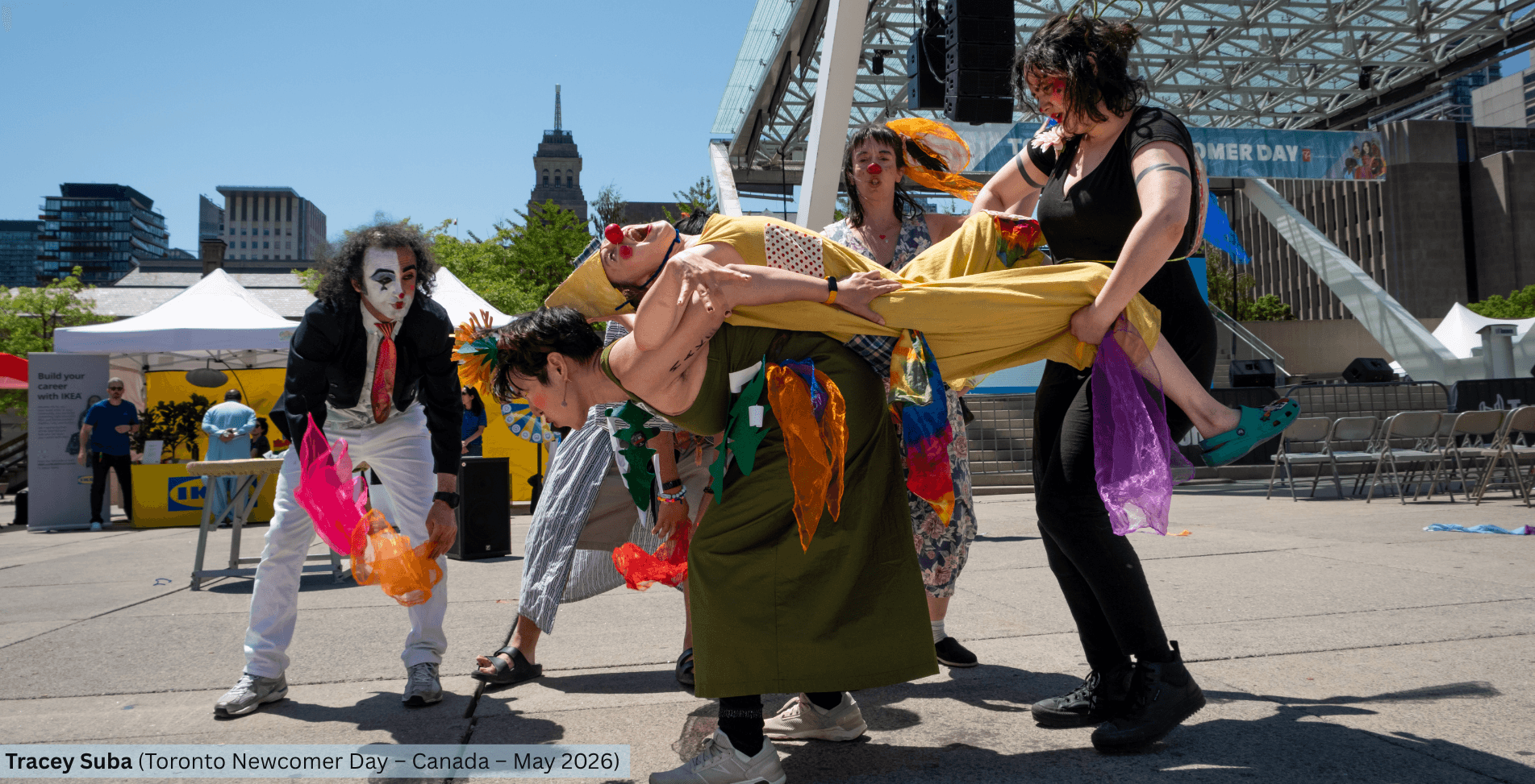 Nomad Clown Caravan | NCC | Alireza Keymanesh | Toronto | Nathan Phillips Square | Toronto Newcomer Day