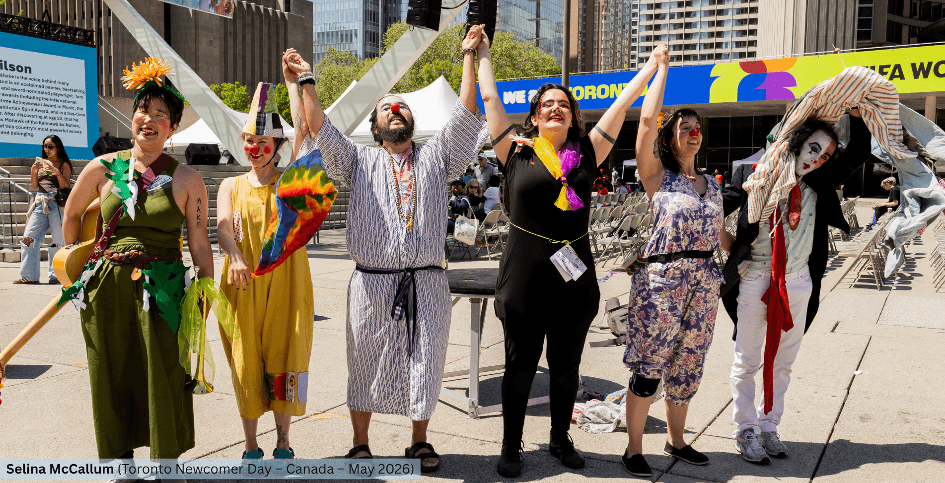 Nomad Clown Caravan | NCC | Alireza Keymanesh | Toronto | Nathan Phillips Square | Toronto Newcomer Day