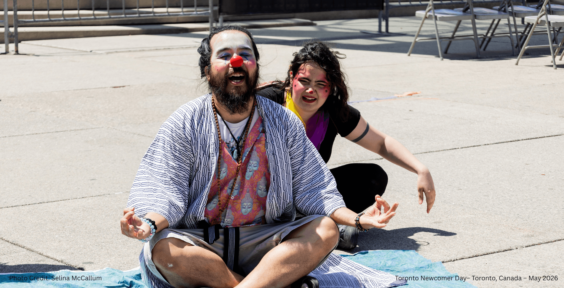 Nomad Clown Caravan | NCC | Alireza Keymanesh | Toronto | Nathan Phillips Square | Toronto Newcomer Day | Selina McCallum