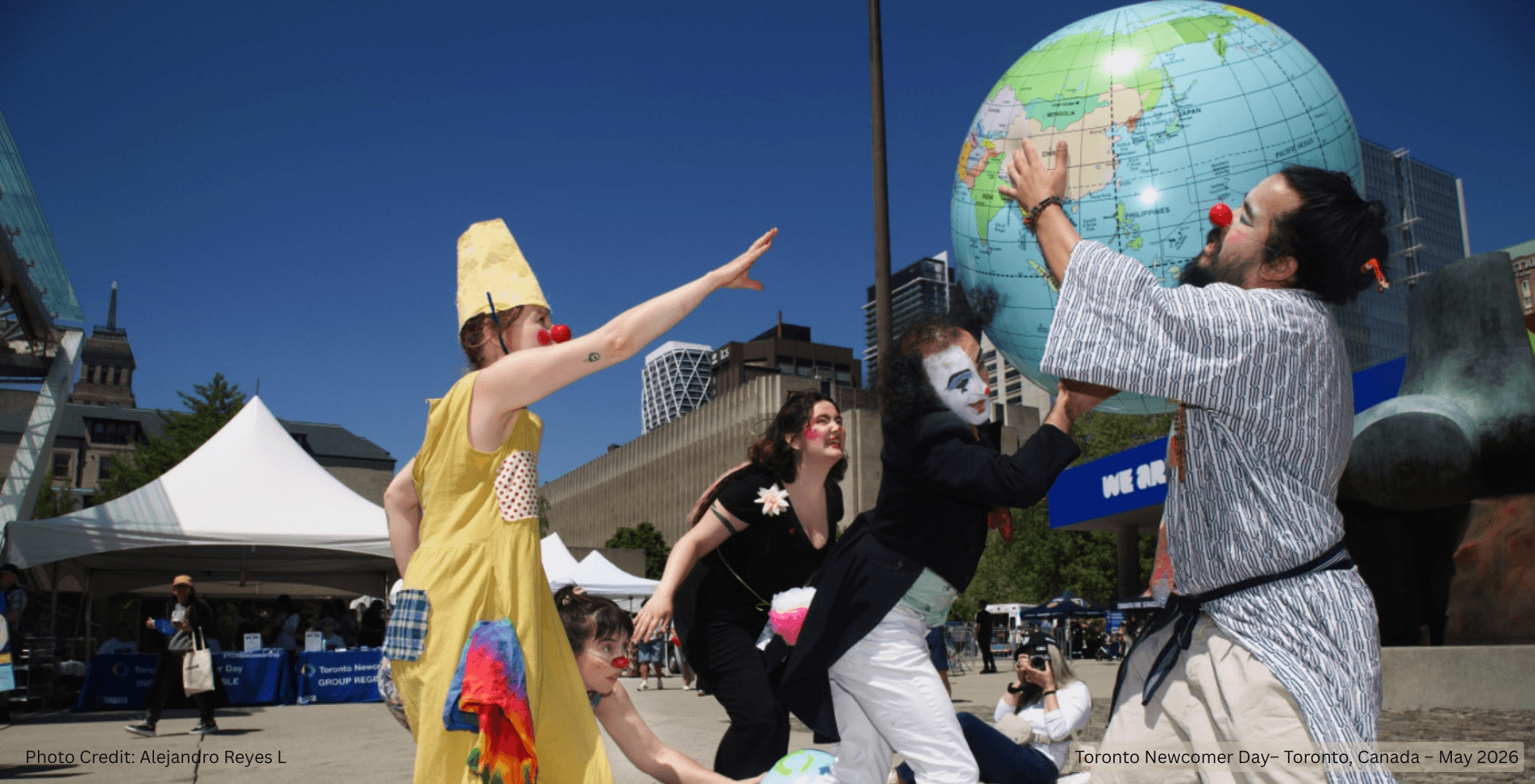 Nomad Clown Caravan | NCC | Alireza Keymanesh | Toronto | Nathan Phillips Square | Toronto Newcomer Day