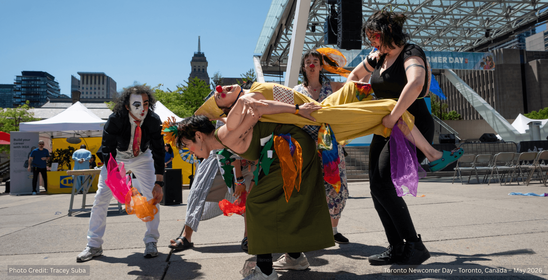 Nomad Clown Caravan | NCC | Alireza Keymanesh | Toronto | Nathan Phillips Square | Toronto Newcomer Day