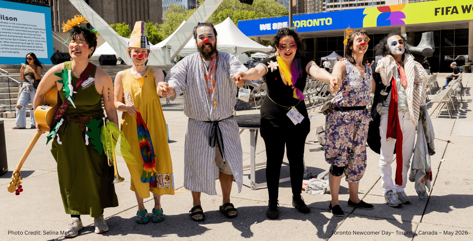 Nomad Clown Caravan | NCC | Alireza Keymanesh | Toronto | Nathan Phillips Square | Toronto Newcomer Day | Selina McCallum